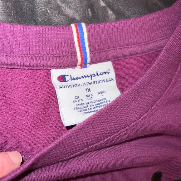 Champion Venetian Purple Plus Heritage Herringbone Sweatshirt Size 1X NWT - Picture 4 of 10
